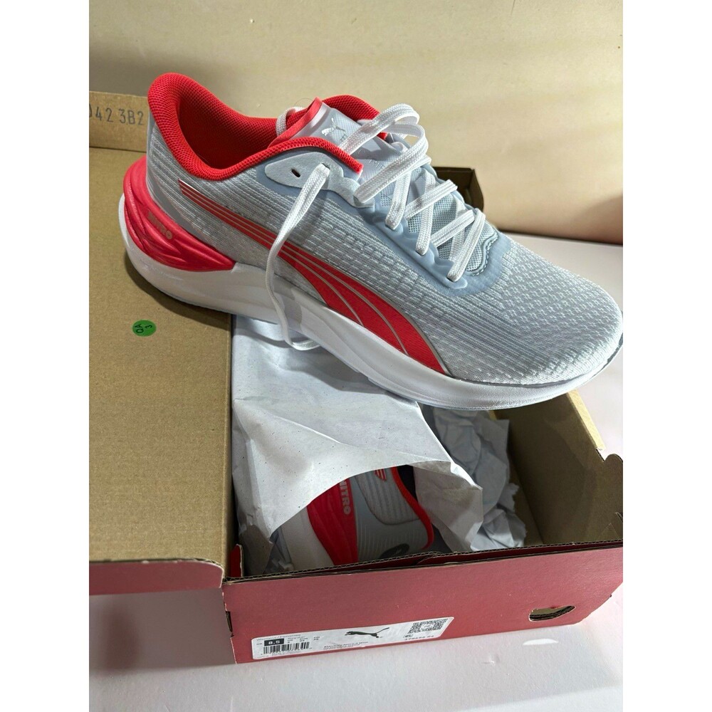 PUMA Electrify Nitro 3 Wns Women’s Low Top Lace-Up Running Sneakers White/Pink